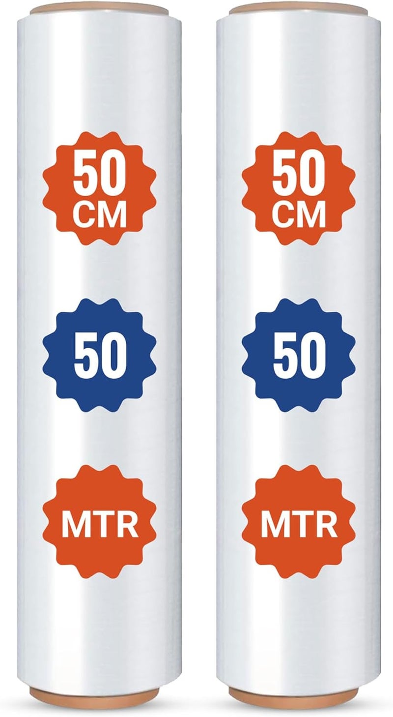 Duravel Industrial Strength Stretch Film - 50 METER (2 ROLLS) - Image 1